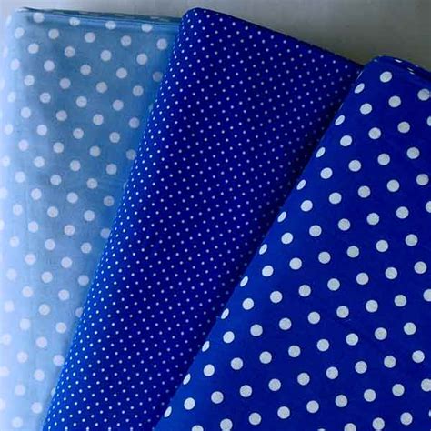 Royal Blue And White Small Polka Dot Cotton Fabric Fabric And Ribbon