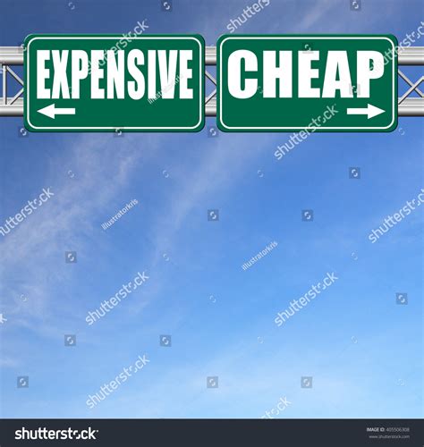 Expensive Versus Cheap Compare Prices Best Stock Illustration 405506308