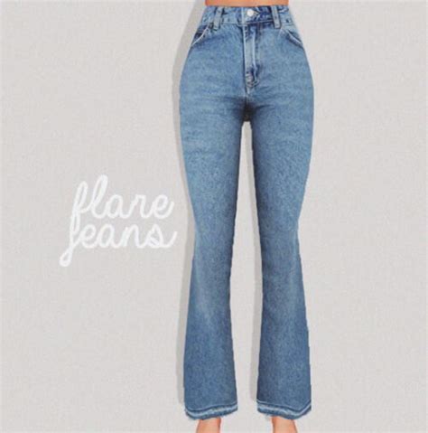 Pure Sims Flare Jeans For The Sims 4 Yazlık Giysiler Kadın
