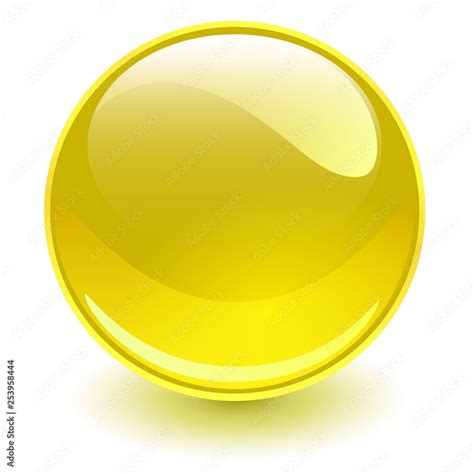 Glass Sphere Yellow Vector Shiny Ball Stock 벡터 Adobe Stock