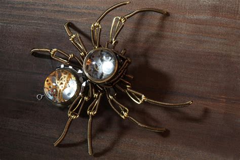 Steampunk Mechanical Clock Spider Sculpture By Catherinetterings On