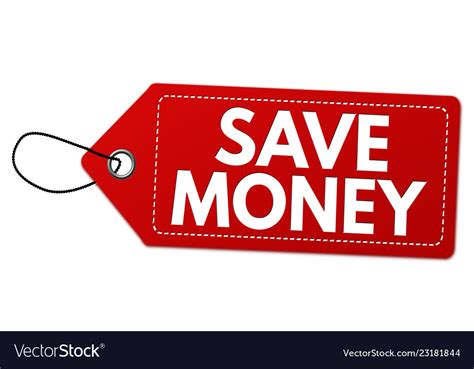 Save Money Label Or Price Tag Royalty Free Vector Image