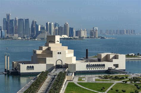 Doha Museum Of Islamic Art In Harbor Doha Qatar Stock Photo