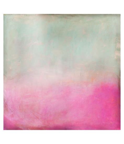 An Abstract Painting With Pink And Green Tones