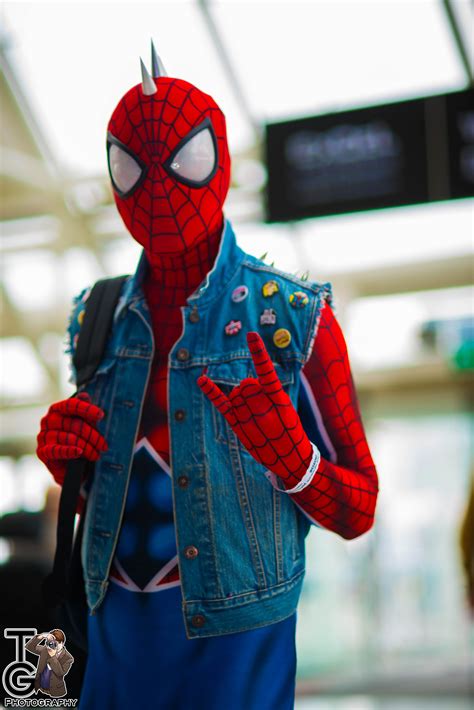 Marvels Spider Man Spider Punk Spiderman Punk Rock Cosplay Costume Ubicaciondepersonascdmx