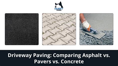 Driveway Paving Comparing Asphalt Vs Pavers Vs Concrete