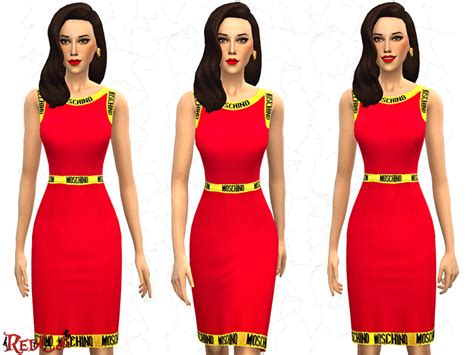 Caution Tape Dress The Sims 4 Catalog