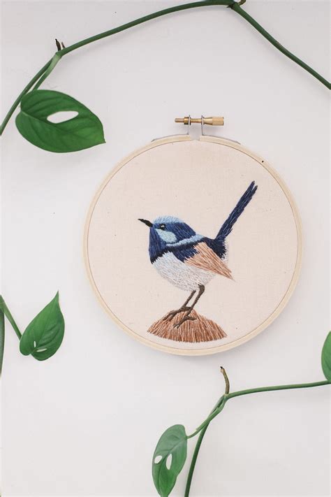Blue Wren Embroidery Pattern Life With Bess