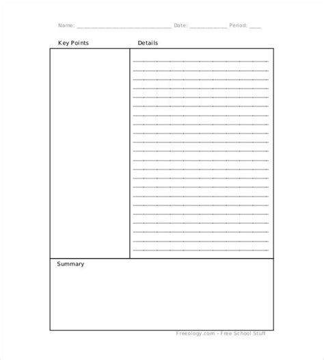 Note Taking Template Pdf