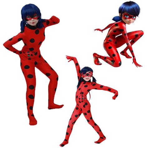 Cosplay Miraculous Ladybug Girls Fancy Dress Costume Jumpsuit Bug Tight