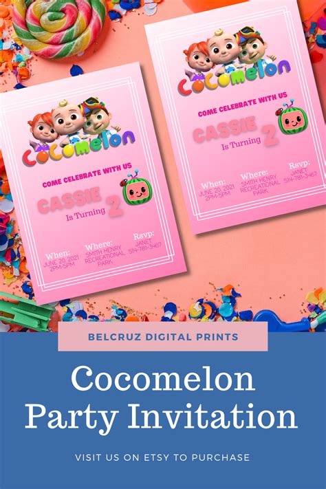 Cocomelon Invitation In Cocomelon Invitation Nd Birthday Party