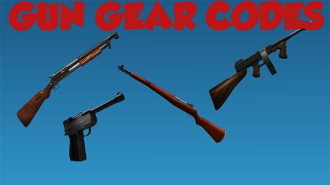 Sorry for not posting in a while ive been busy building a game on roblox studio and we did this. Roblox Gun Gear Codes - YouTube