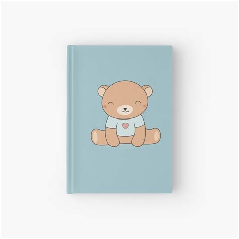 Kawaii Cute Teddy Brown Bear Hardcover Journal By Wordsberry Redbubble