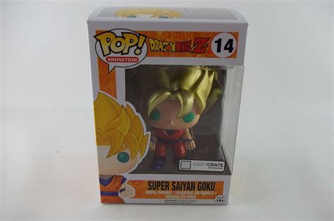 Super Saiyan Goku Loot Crate Anime Exclusive Funko Pop Metallic Pop Protector 1929549096