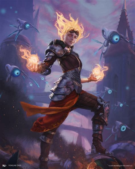 Chandra Fire Artisan Mtg Art From War Of The Spark Set By Yongjae Choi