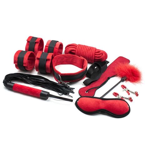 10 Pcsset New Bdsm Sex Bondage Fetish Kit Restraints Women Adult Games