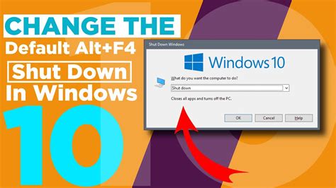 How To Change The Default Altf4 Shut Down Disable Sticky Keys On