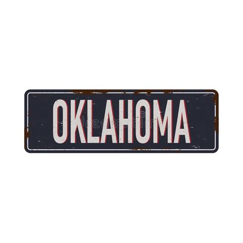 Welcome To Oklahoma Vintage Grunge Poster Vector Illustration Stock