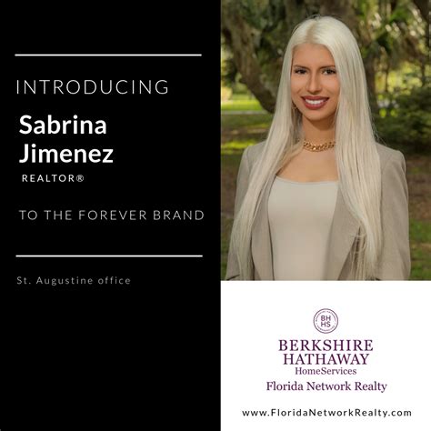 Berkshire Hathaway Homeservices Florida Network Realty Welcomes Sabrina Jimenez Berkshire