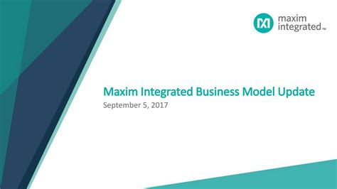 Maxim Integrated Products Mxim Investor Presentation Slideshow