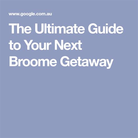 The Ultimate Guide To Your Next Broome Getaway Beach Club Resort