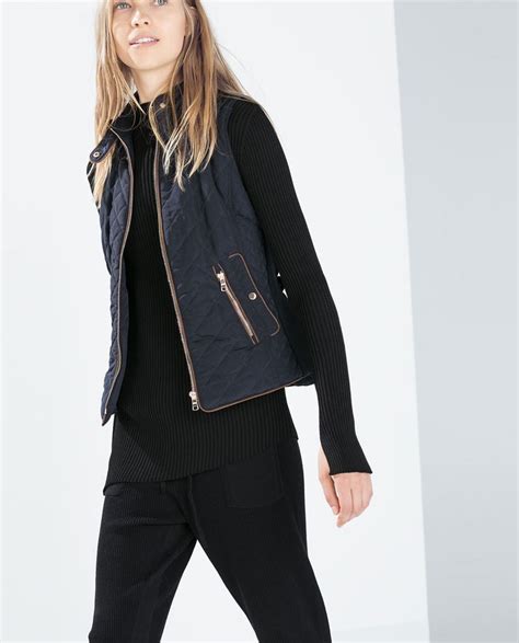 Image 3 Of Padded Vest With Contrast Edging From Zara Zara Zara