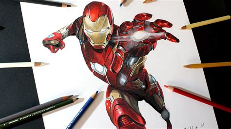 Cómo Dibujo A Ironman Con Lápices De Colores How To Draw Ironman