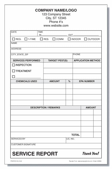 Follow these tips to prepare format numbers manually by adding currency or other symbols. Pest Control Service Report/Invoice - Windy City Forms