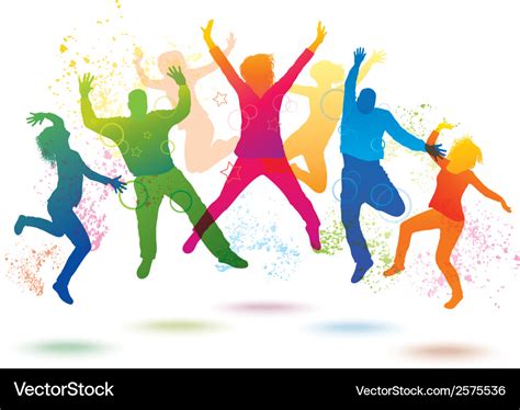 Colorful Background With Dancing People Royalty Free Vector