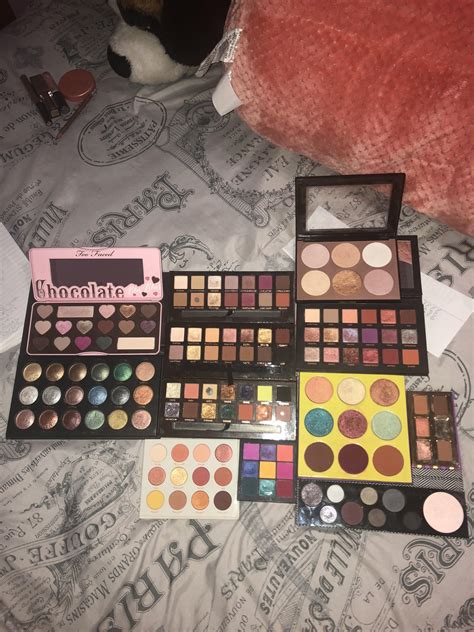 My Entire Palette Collection Rmakeupflatlays