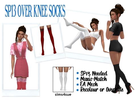 Sp13 Over Knee Socks At Sims4sue Sims 4 Updates