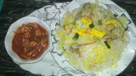 Restaurant Style Chicken Shashlik With Chicken Egg Fried Rice100