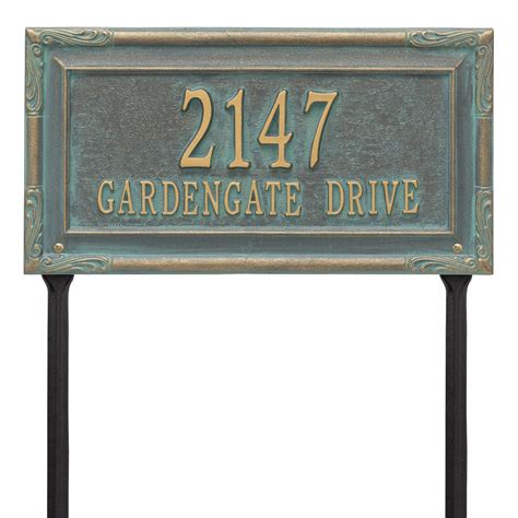 Gardengate Address Plaque Grande Lawn 2 Line