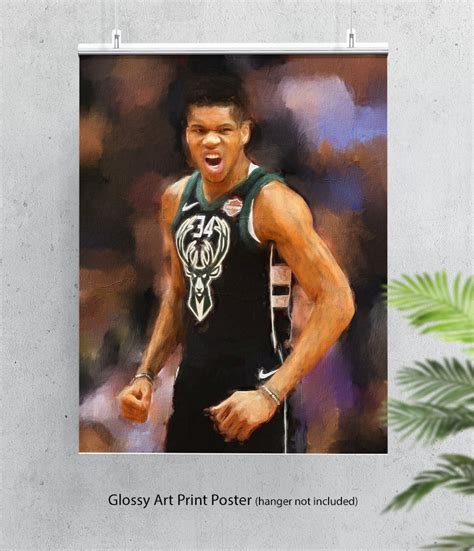 Giannis Antetokounmpo Poster Milwaukee Bucks Basketball Sport Etsy