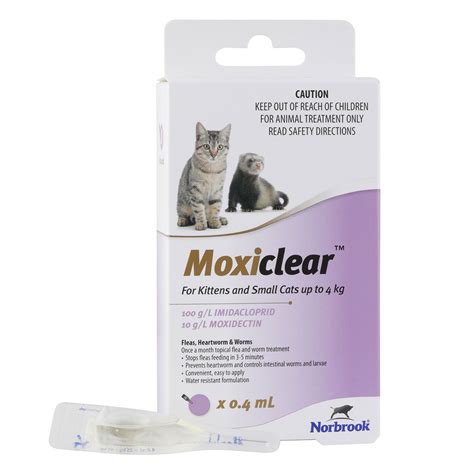 Buy Moxiclear Fleas And Worm Spot On Solution For Cats Online
