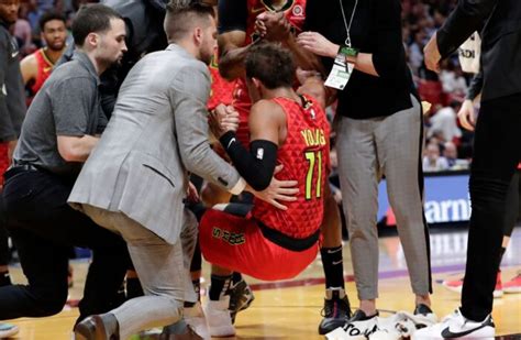 He will be listed as out for tomorrow's game vs. NBA - Trae Young obligé de sortir suite à une blessure à ...