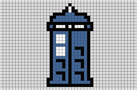 Doctor Who Tardis Pixel Art Brik