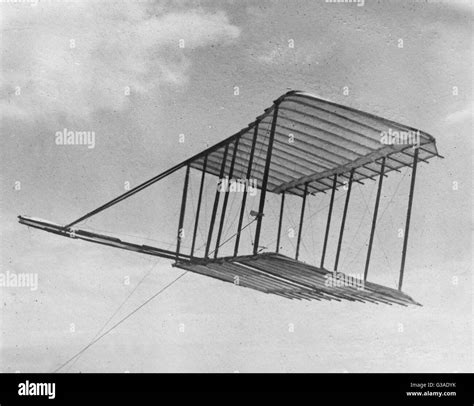 Left Side View Of Glider Flying As A Kite In Level Flight Stock Photo