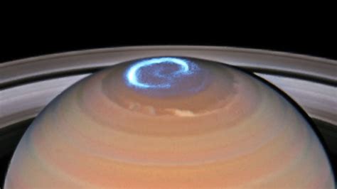 Nasa Animation Shows Saturns Auroras Glowing Blue