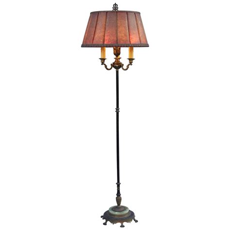1920s Floor Lamp With Original Mica Shade For Sale At 1stdibs