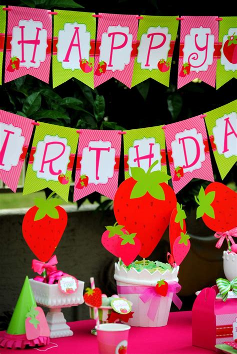 Strawberry Birthday Party Ideas Photo 20 Of 114 Catch My Party