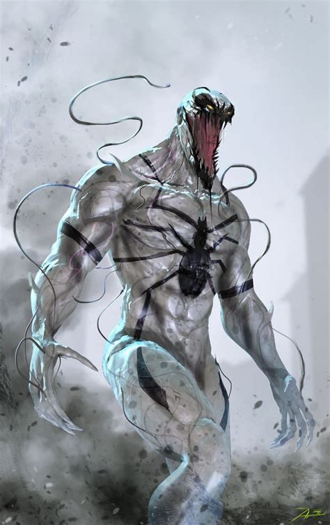 Anti Venom By Adnan Ali Fan Art 3d Cgsociety Marvel Villains
