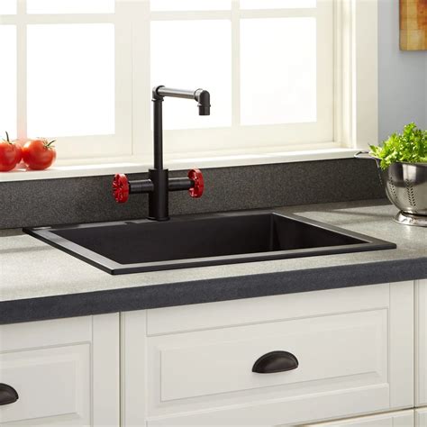 22 Holcomb Drop In Granite Composite Sink Black Kitchen