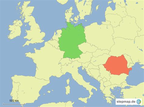 Das land und seine einwanderer. Deutschland-Rumänien von jomi - Landkarte für Deutschland