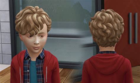 Sims 4 Hairs ~ Mystufforigin Mid Curly Hai Retextured For Boys