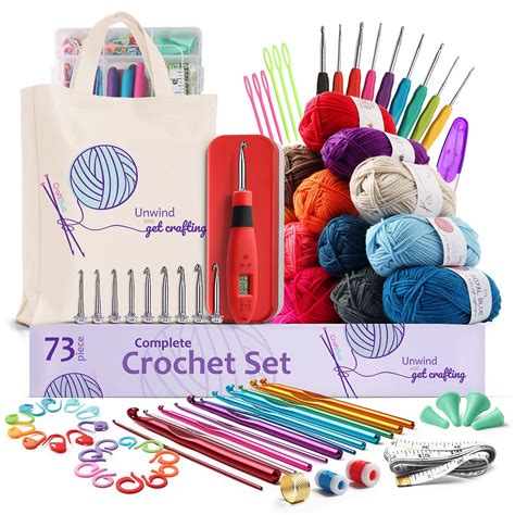 Craftbud Crochet Set Kit With Yarn And Crochet Hook Set (96pc