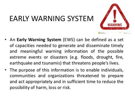 Early Warning System Disaster Management