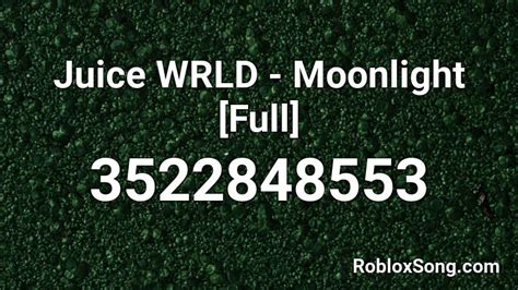 Juice Wrld Moonlight Full Roblox Id Roblox Music Codes