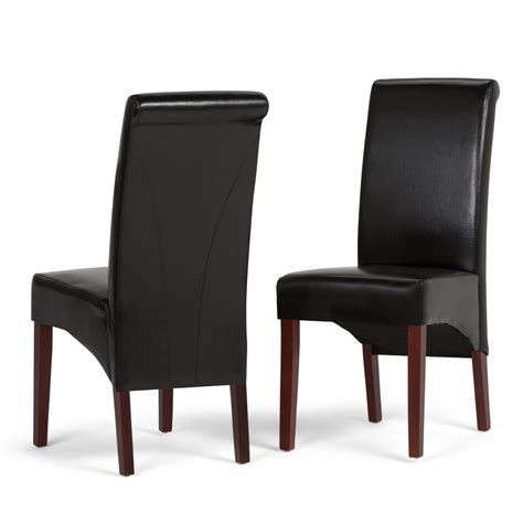 Get free shipping on qualified parsons chair dining chairs or buy online pick up in store today in the furniture department. Simpli Home Avalon Midnight Black Faux Leather Parsons ...