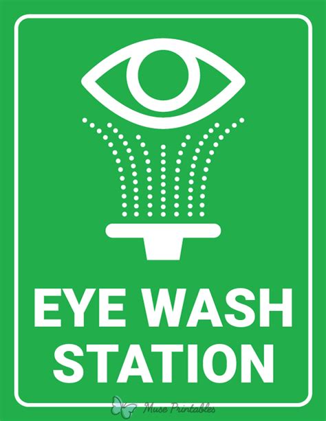Eye Wash Station Sign Printable Ecampus Egerton Ac Ke